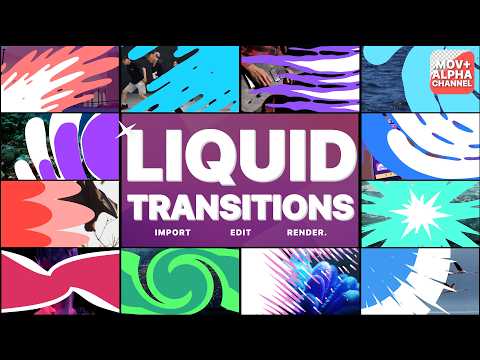 Liquid Transition effects Pack 11 - Uniquely Designed Transition effects (Ae) Free