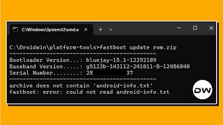 Fix "archive does not contain 'android-info.txt' fastboot: error: could not read android-info.txt" Profile