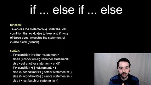 2.9 Language basics / Control flow statements / Choice