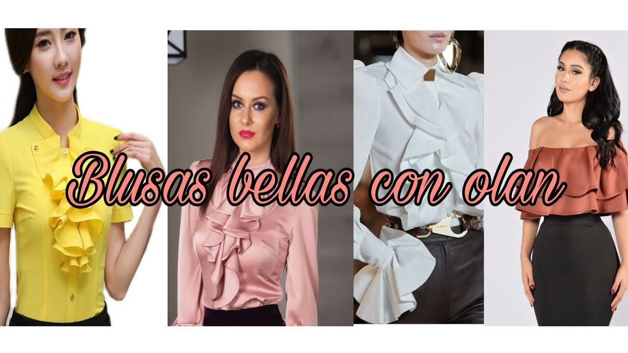 bellas #blusas #fashion BLUSAS CON OLANES. YouTube