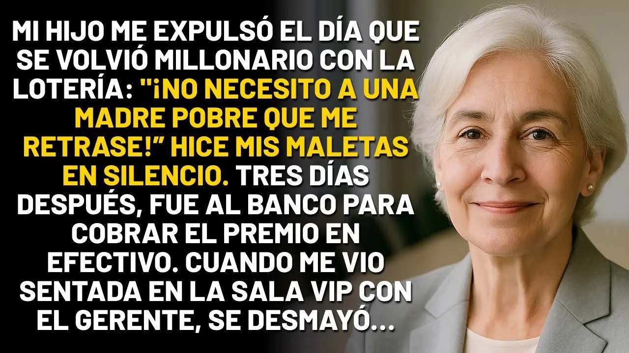 Mi hijo ganó $31Mi en la lotería y me echó de casa  Al día siguiente se quedó helado al ver el