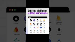Developers! Save Money with These 20 FREE Tools 💻⚡#developer #coding #shorts