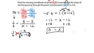 Determining A Coordinate using cross multiplying