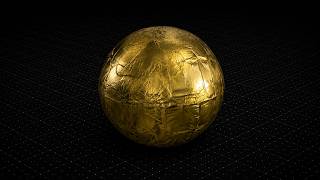 Gold Foil Sci-Fi Sphere - High Fidelity 4K PBR Ceramic Orb Gold Foil Sci-Fi Sphere - High Fidelity 4K PBR Ceramic Orb