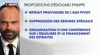 Réforme des retraites : le courrier d’Edouard Philippe aux syndicats