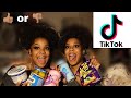 Trying VIRAL TikTok Snacks| Pickles w Cotten Candy| JALAPEÑO With Cream Cheese 🤮 !