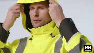 71185 UC ME shell jacket zip in HI VIS CL3 yellow
