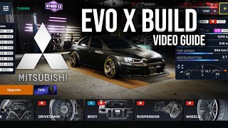 Mitsubishi Evo X Customization C6 Tune Full Config | CarX Street Mobile Setup Guide