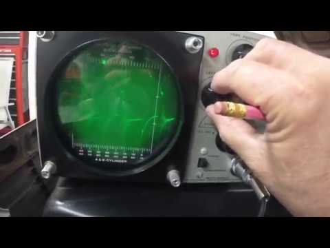 How to read a Heathkit Ignition Analyzer oscilloscope screen - YouTube