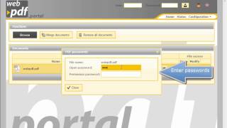 webPDF - Managing passwords for PDF documents