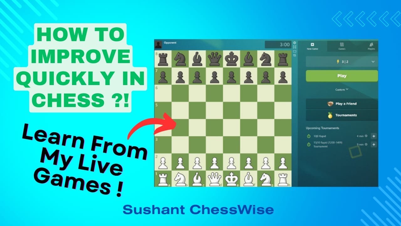 Lesson - 820 How To Improve Quickly In Chess ? Learn from MY Live Games ...
