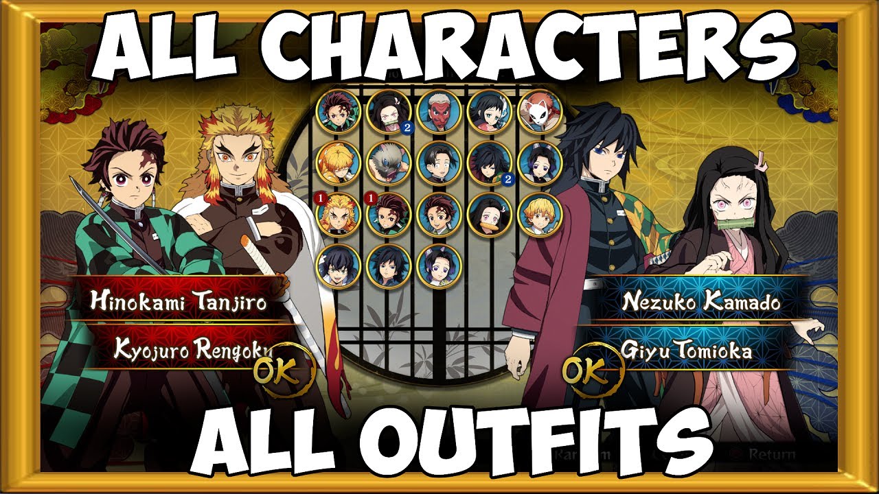 Demon Slayer Hinokami Chronicles All Characters + All Outfits | Full