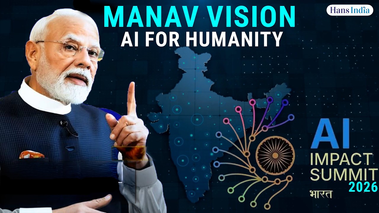 PM  Narendra Modi unveils India’s Manav Vision for AI | Human-Centric AI Explained