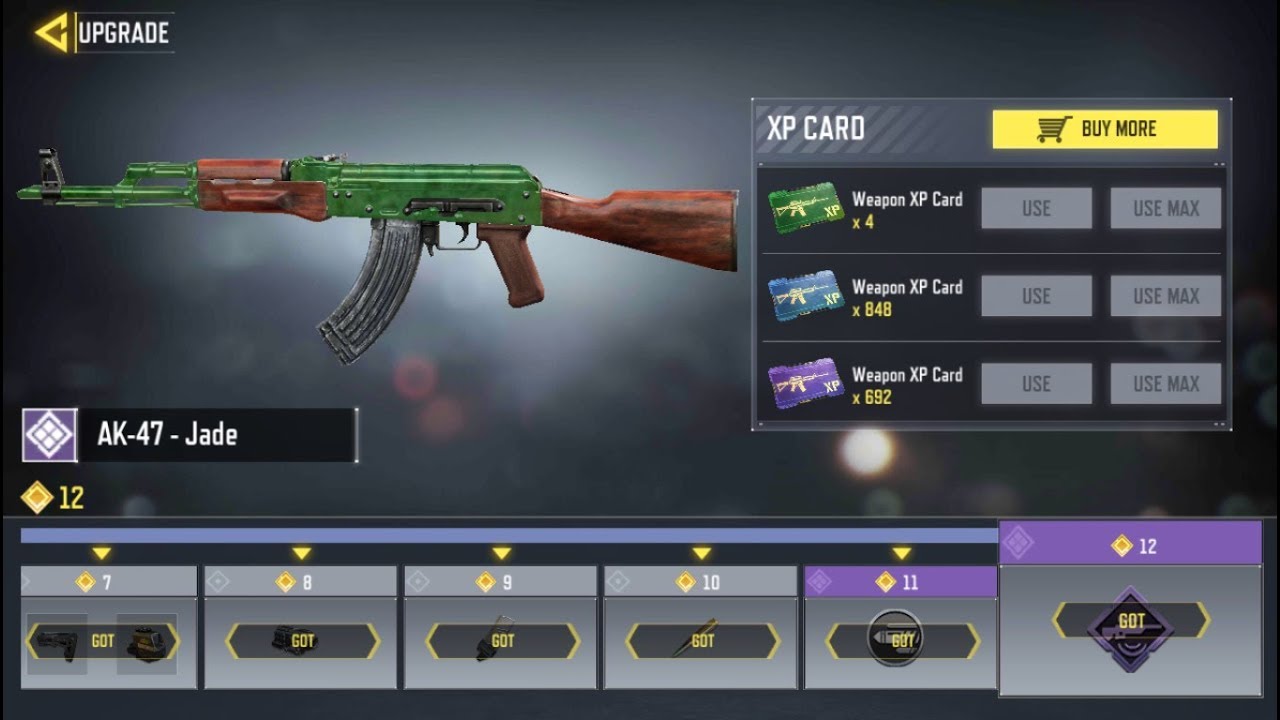 call of duty mobile ak 47 jade skin game play