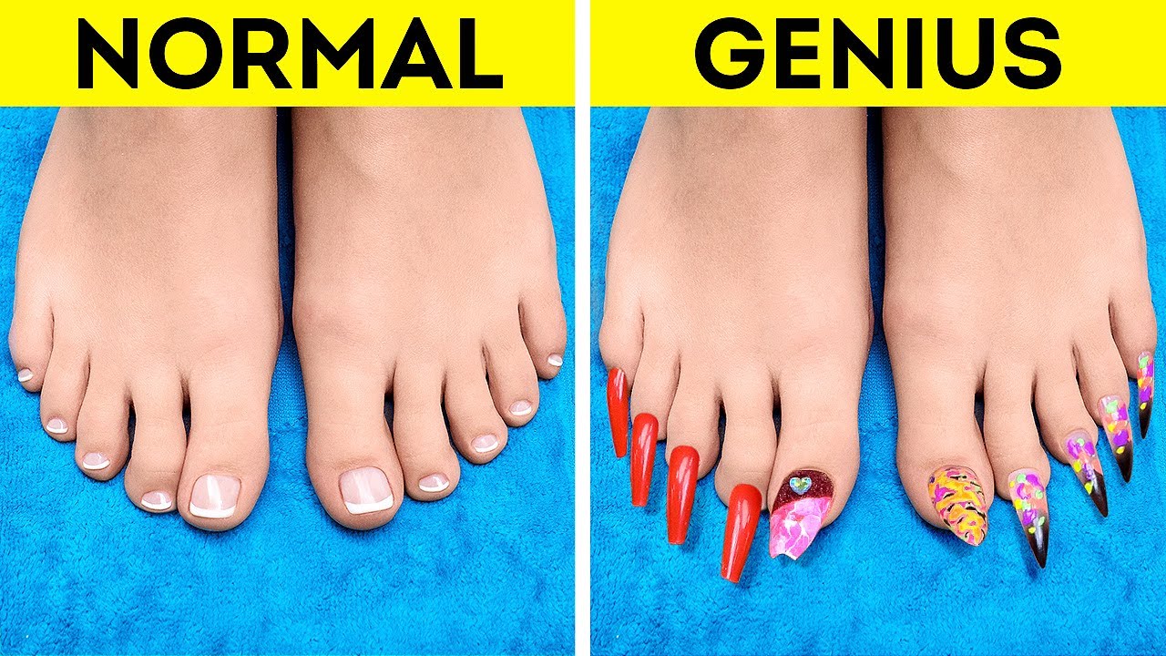 AMAZING PEDICURE TRANSFORMATION || Best Feet Hacks and Shoe Crafts