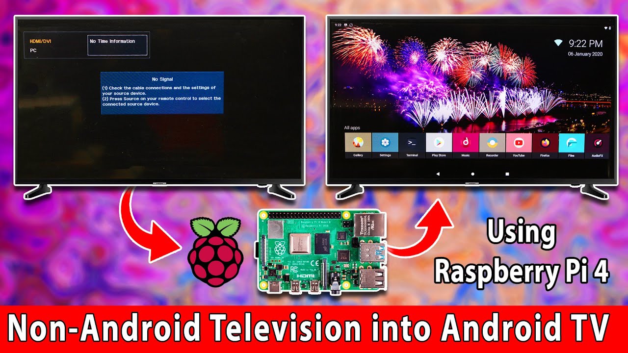 Android T.V On Raspberry Pi 4! Convert Your Normal T.V Into a Smart T.V |  (Part 1) - YouTube