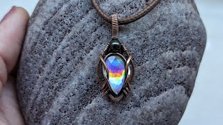 Scarab Beetle Wire Wrapped Cabochon Pendant Tutorial