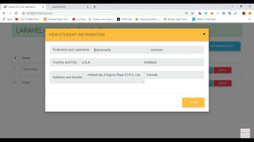 Laravel 6 0 Crud Part 6 (View data)  using bootstrap modal with source code