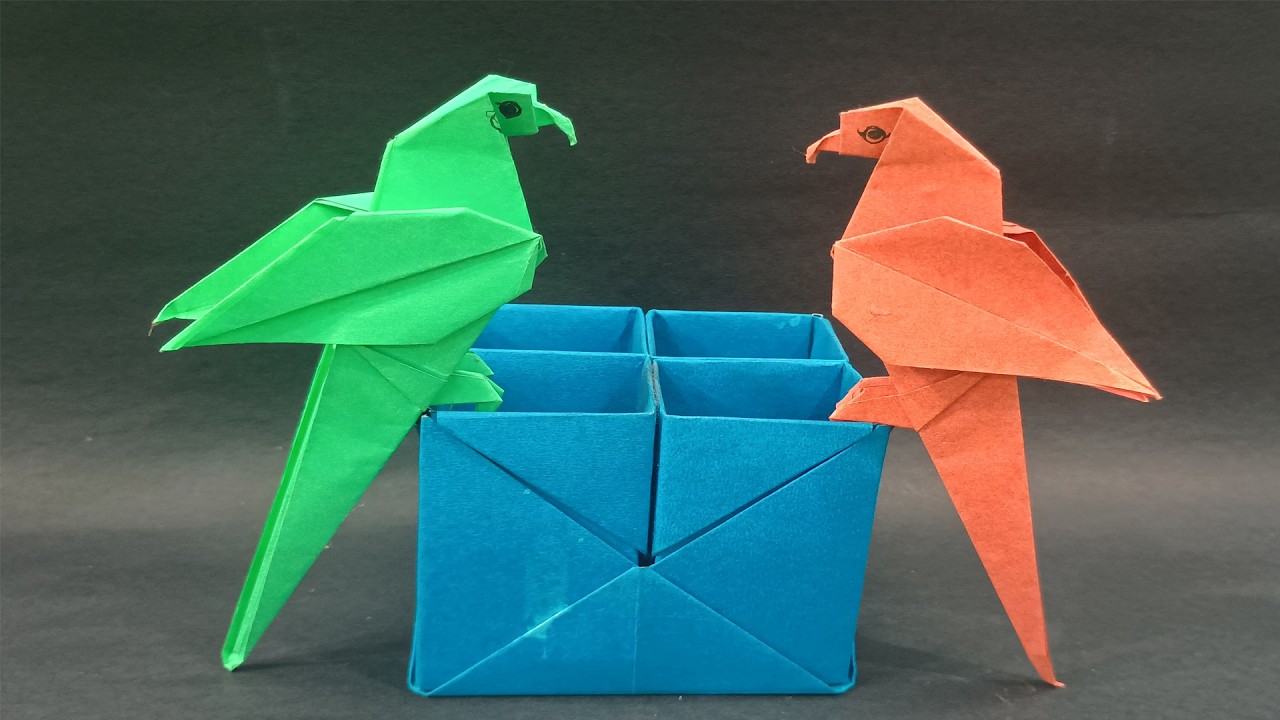 paper parrot making |origami paper parrot | how to make paper bird