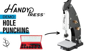 Cut Holes In Fabric & Leather Using Hole Cutting Set In The Handypress