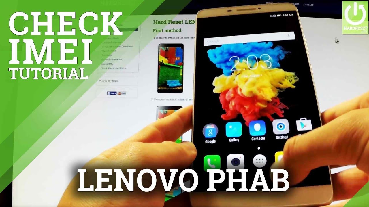 Check IMEI on LENOVO Phab IMEI Tutorial YouTube