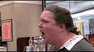 Book Lady Goes Crazy In Book Store
