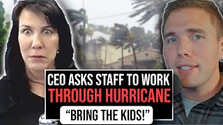 CEO ASKS STAFF TO WORK THROUGH HURRICANE