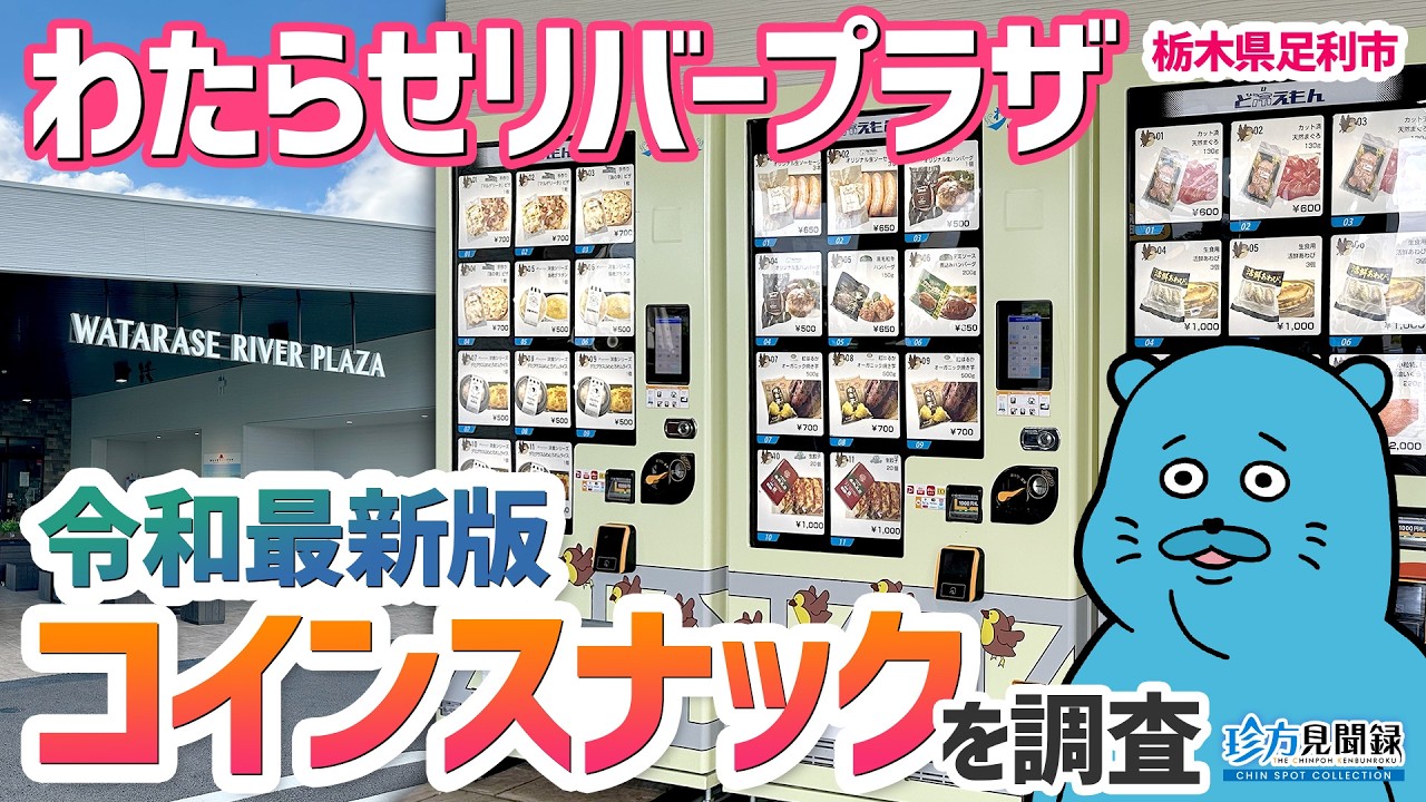 【ドライブイン見聞録 外伝】令和最新版の自販機グルメ！わたらせリバープラザ（栃木県足利市）【珍方見聞録】#ドライブイン #自販機グルメ #コインスナック