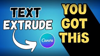 Canva Long Shadow Text | 3D Extrude Text Effect Tutorial (Easy & Quick)