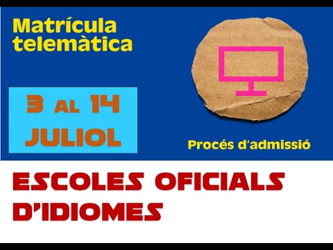 Admissió telemàtica EOI (Escoles oficials d'idiomes)