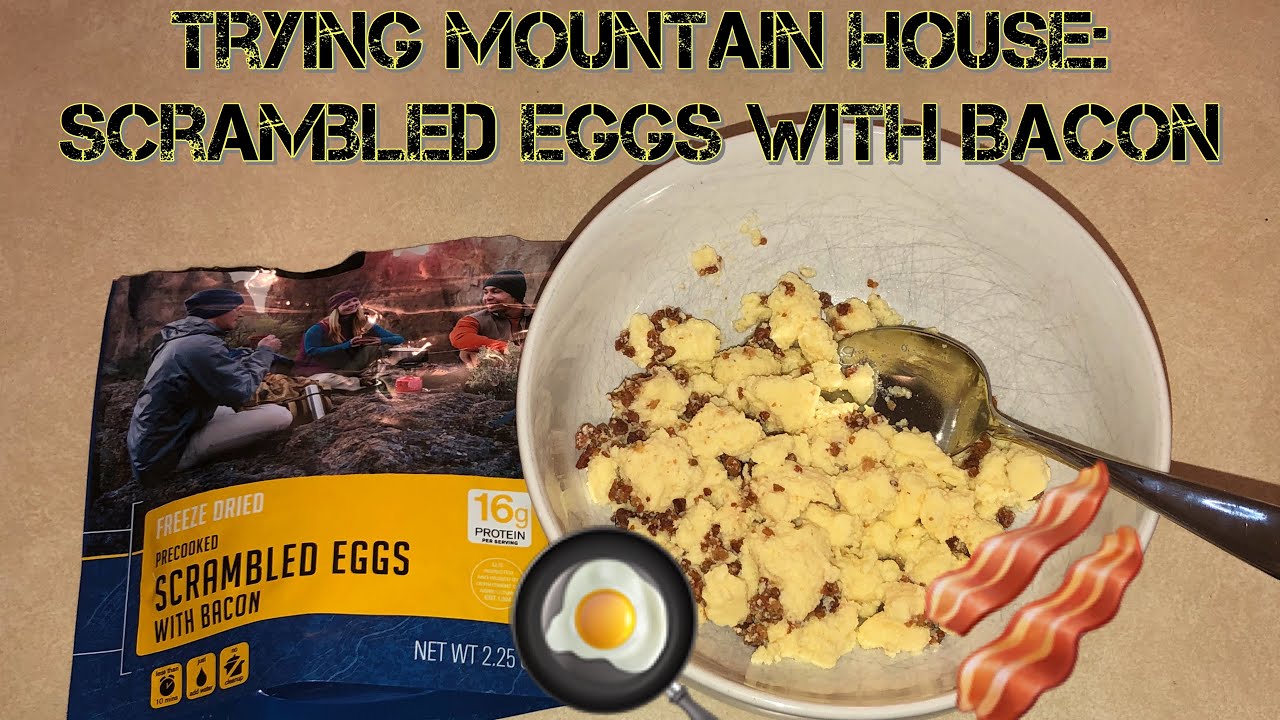 Freeze-Dried Scrambled Eggs with Bacon Can - Mountain House (GF) Glute –  FoodStorageDepot