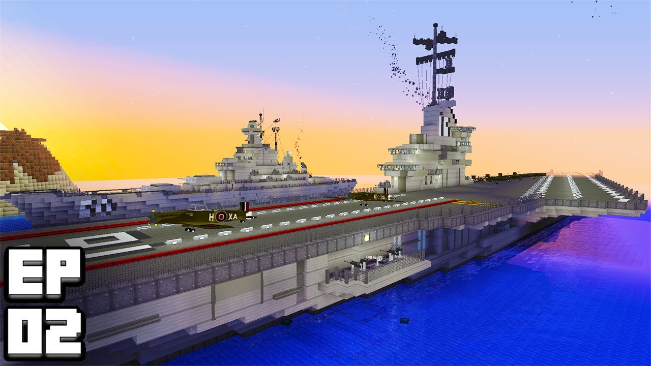 So I Recreated A Wwii Aircraft Carrier In Minecraft Uss Lexington Youtube