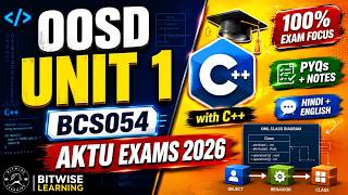 OOSD Unit 1 in ONE SHOT 🔥 | BCS054 AKTU | Complete Exam Preparation + PYQs | Score 30+ Marks