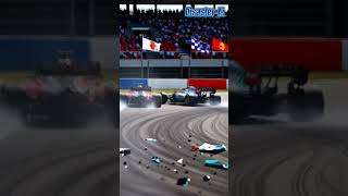Ferrari vs Mercedes Collision! 💥🏎️#formula1 #mercedes #shorts