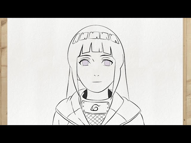 Como desenhar a HINATA HYUGA (Naruto Shippuden) passo a passo