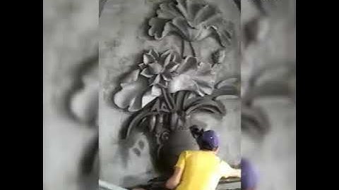Tranh xi măng đắp nổi, phù điêu| Making beautiful paintings made of cement and sand