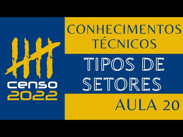 Conhecimentos Técnicos - Censo 2022 - Aula 20 - Tipos de Setores Censitários PARTE 02