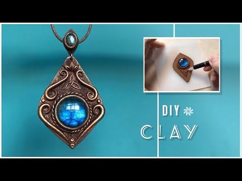 handmade-tutorial：how-to-making-a-polymer-clay-jewelry-vintage-pendant