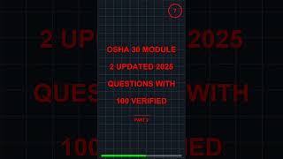 OSHA 30 MODULE 2 UPDATED 2025 QUESTIONS WITH 100 V