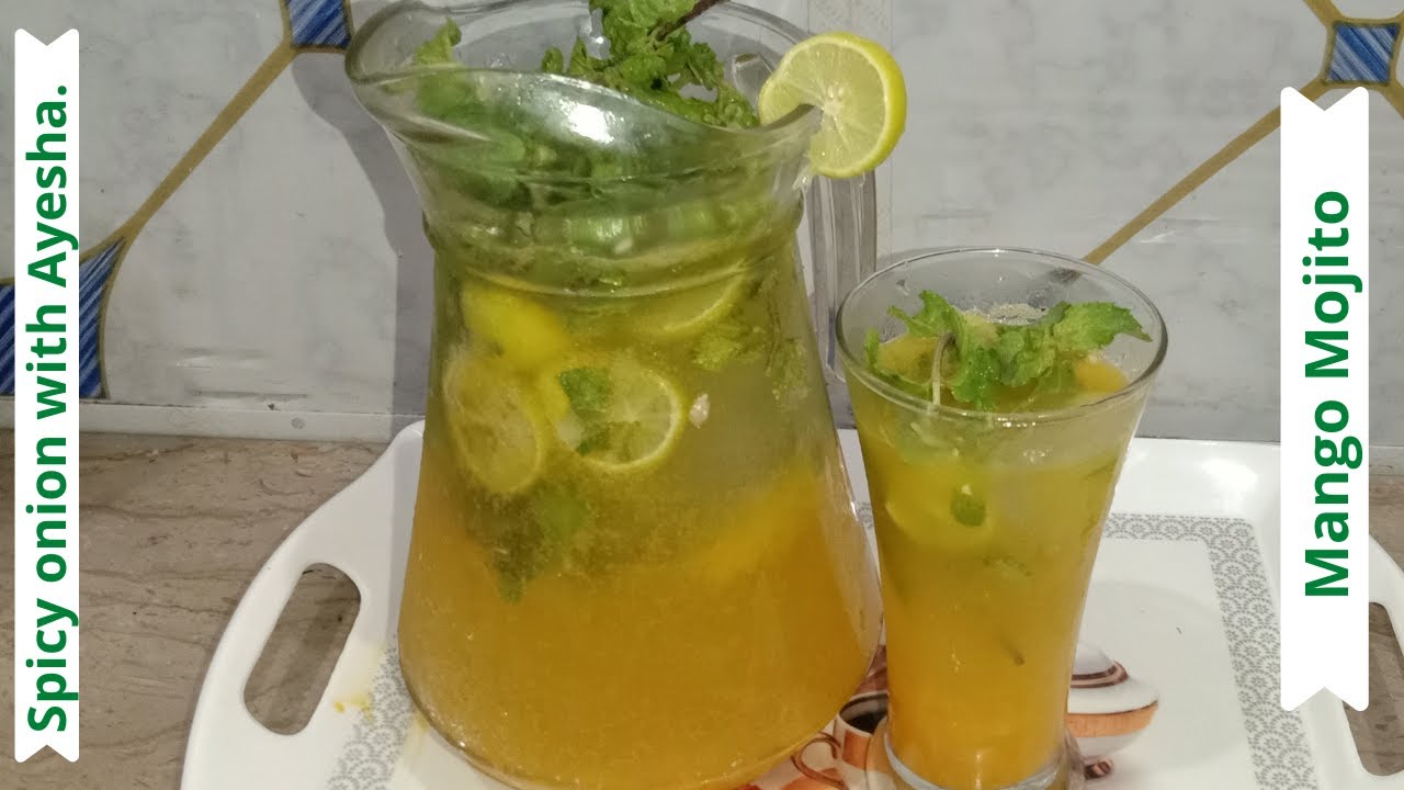 Mango Mojito recipe | easy & refreshing | Spicy onion with Ayesha.