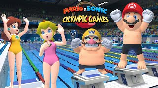 Mario & Sonic At The Olympic Games Tokyo 2020 Swimming 1000M Freestyle (Hard) Mario Sonic Wario