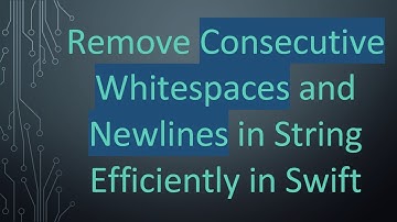 Remove Consecutive Whitespaces and Newlines in String Efficiently in Swift
