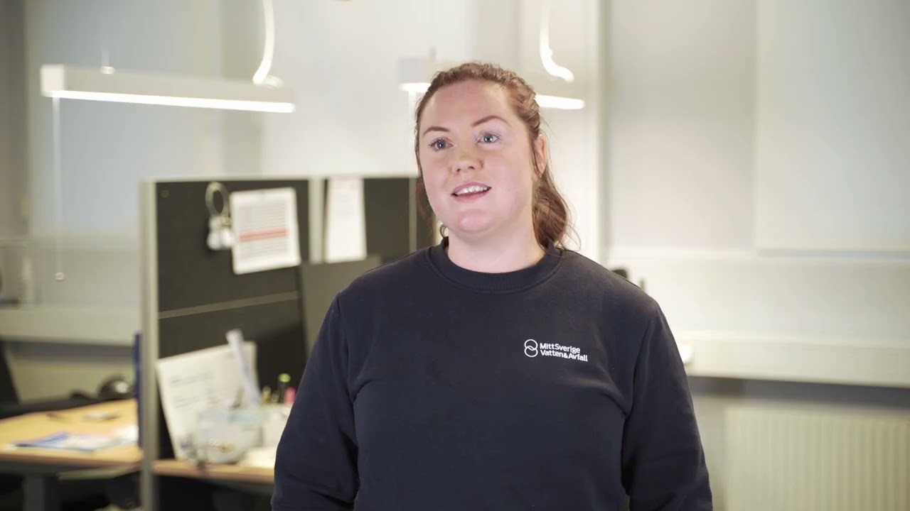 Möt Mirelle Sjöberg drifttekniker avlopp på MittSverige Vatten & Avfall.