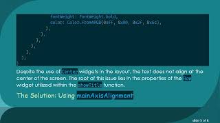 How to Fix Your Text Widget Centering Issues in Flutter