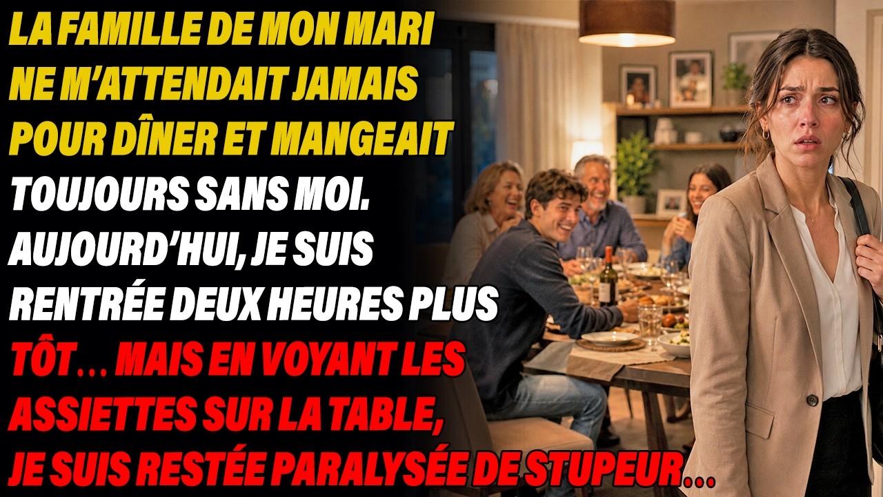 Je suis rentrée du travail deux heures plus tôt, et ce que j’ai vu sur la table m’a glacée. Pour la première fois en trois ans, ma belle-mère avait préparé un vrai festin : ragoût, poisson,...