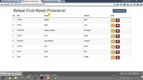 CRUD PHP dengan mysqli prosedural part 1 - Pendahuluan