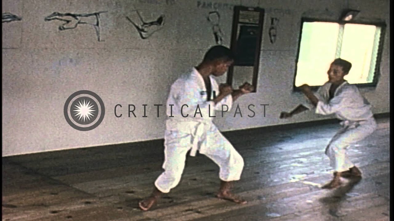 Vietnamese Special Forces trainees learn Tae Kwon Do under the supervision of Kor...HD Stock Footage