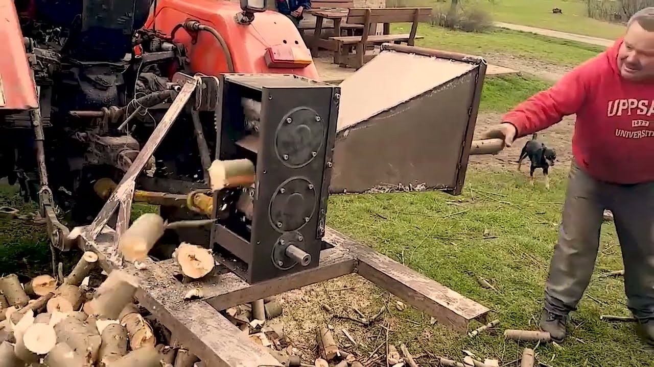 Замечательная машина для рубки веток и измельчения древесины, простая в использовании дома