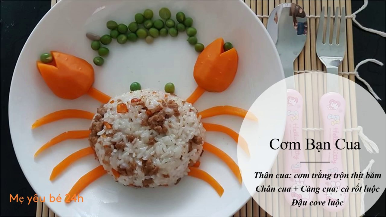 Tạo hình NGỘ NGHĨNH trang trí bữa cơm giúp bé hứng thú ĂN hơn - YouTube