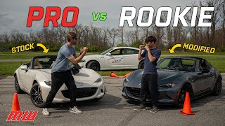 Pro Driver vs. 18-Year-Old Amateur: Autocrossing HEAD-TO-HEAD | MotorWeek&#39;s Overdrive